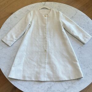 Brums Girls Pearl White 12 Coat